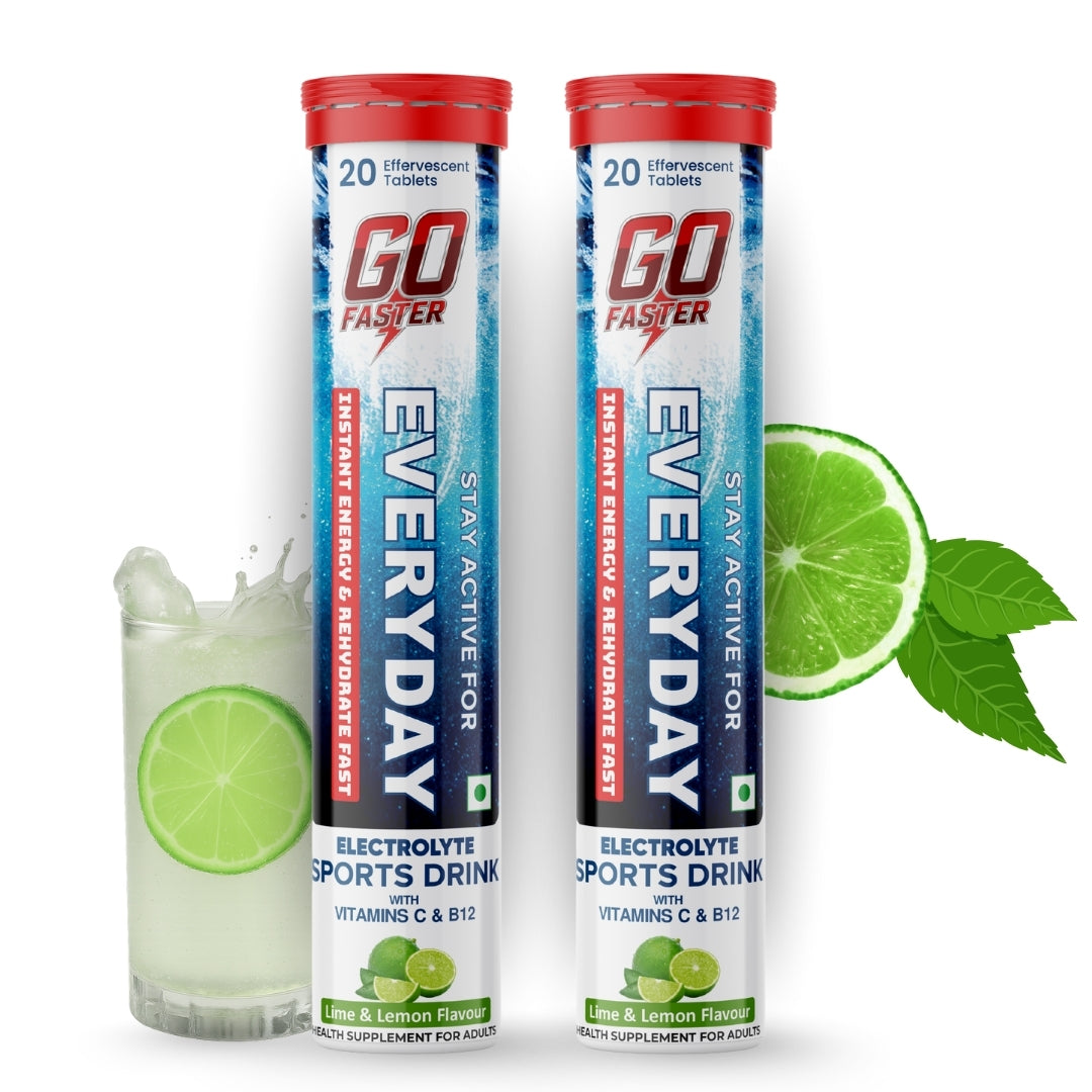 GOFASTER Everyday Electrolyte Sports Drink Lemon Flavored Pack of 2